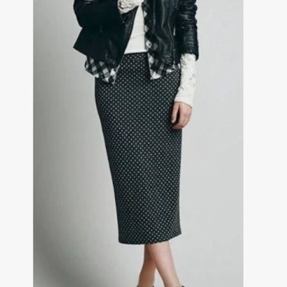 Free People Lost in Dots Pencil Skirt – Size XS - Picture 1 of 5